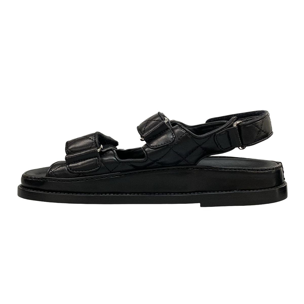 CHANEL(シャネル) サンダル 35 1/2 レディース - G31848 黒 ココ