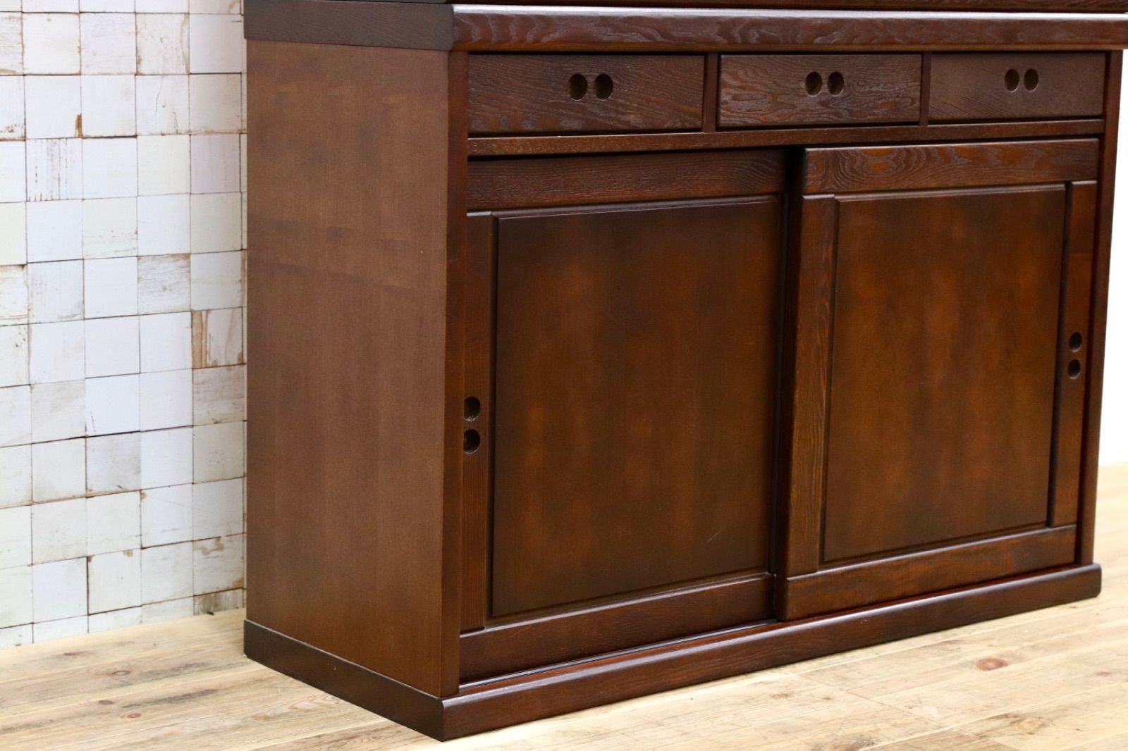 GMET009○大雪木工 ポトフ キャビネット カップボード リビングボード