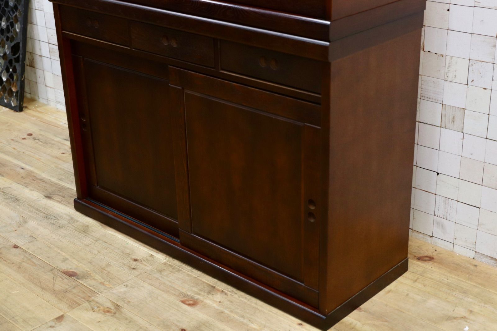 GMET009○大雪木工 ポトフ キャビネット カップボード リビングボード