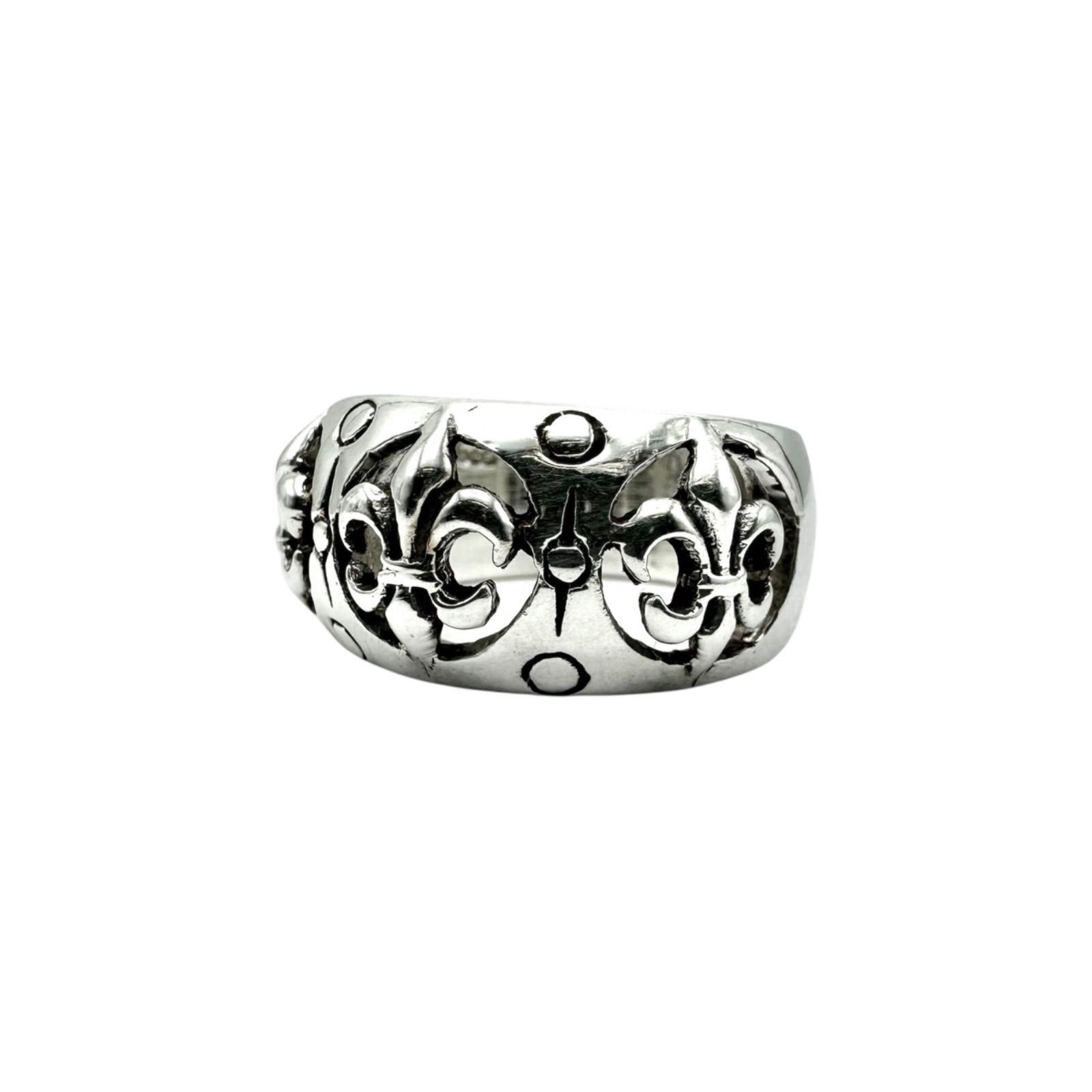 王家の紋章】フルールドリス 百合 Silver 925 刻印 90s Vintage Design