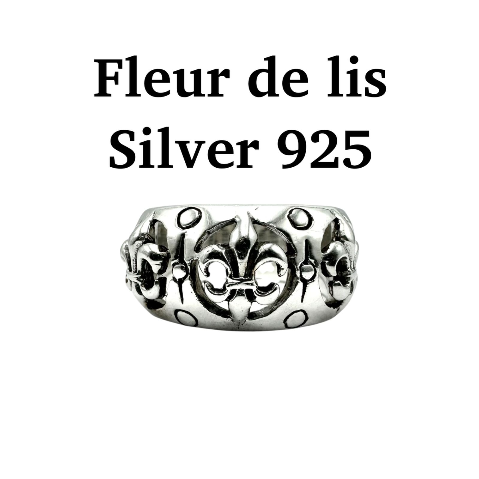 王家の紋章】フルールドリス 百合 Silver 925 刻印 90s Vintage Design