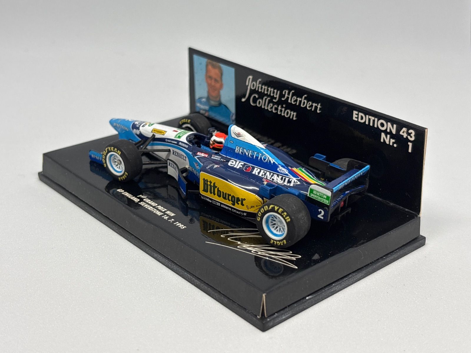初優勝 1/43 ベネトン B195 ハーバート 1995 シルバーストン BENETTON