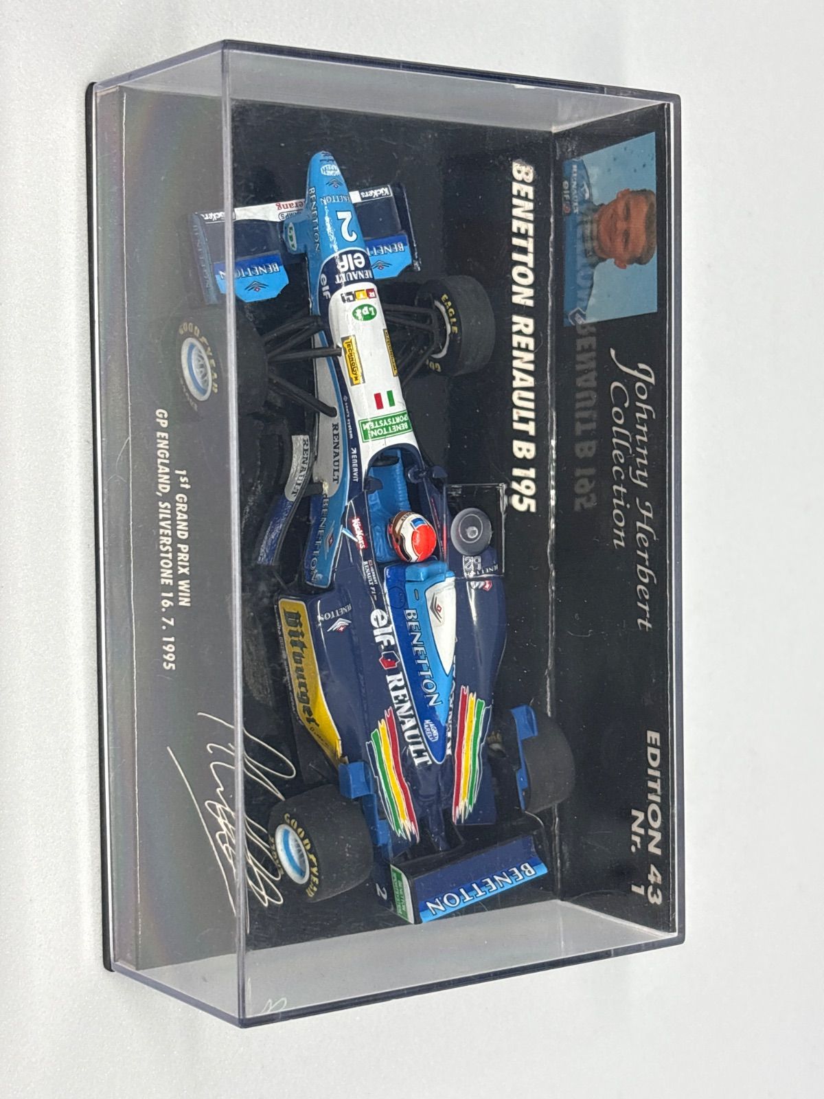 1/43 ベネトン B195 ジョニーハーバート 1995年イギリスGP　初優勝 初優勝 1/43 ベネトン B195 ハーバート 1995 シルバーストン BENETTON