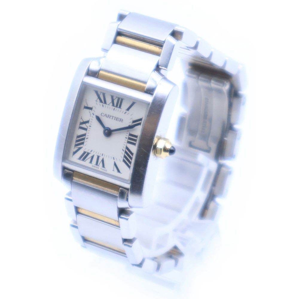 Cartier (カルティエ) W51007Q4 タンクフランセーズSM 白文字盤 SS×YG