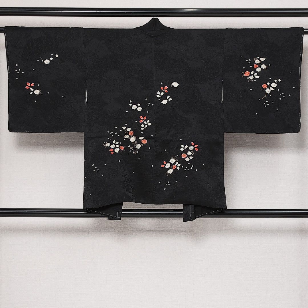 未使用品 絵羽羽織 袷 絞り 身丈77cm 裄丈62cm Nランク 正絹 Sサイズ