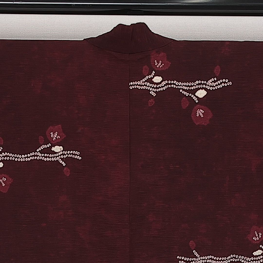 羽織 袷 身丈84cm 裄丈64cm Cランク 正絹 Mサイズ カジュアル 紐あり