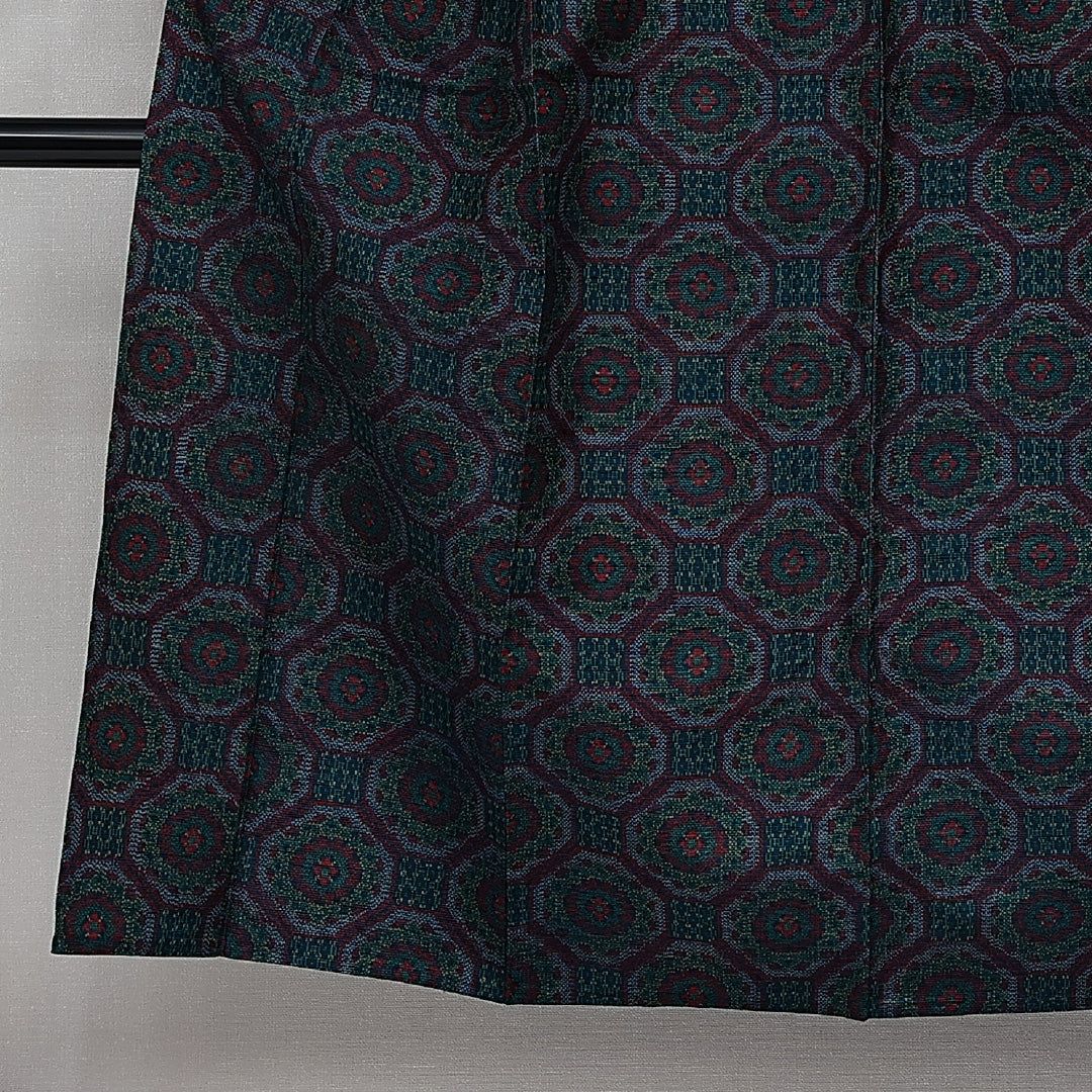 紬 単衣 身丈147cm 裄丈61cm Aランク 正絹 バチ衿 XSサイズ カジュアル