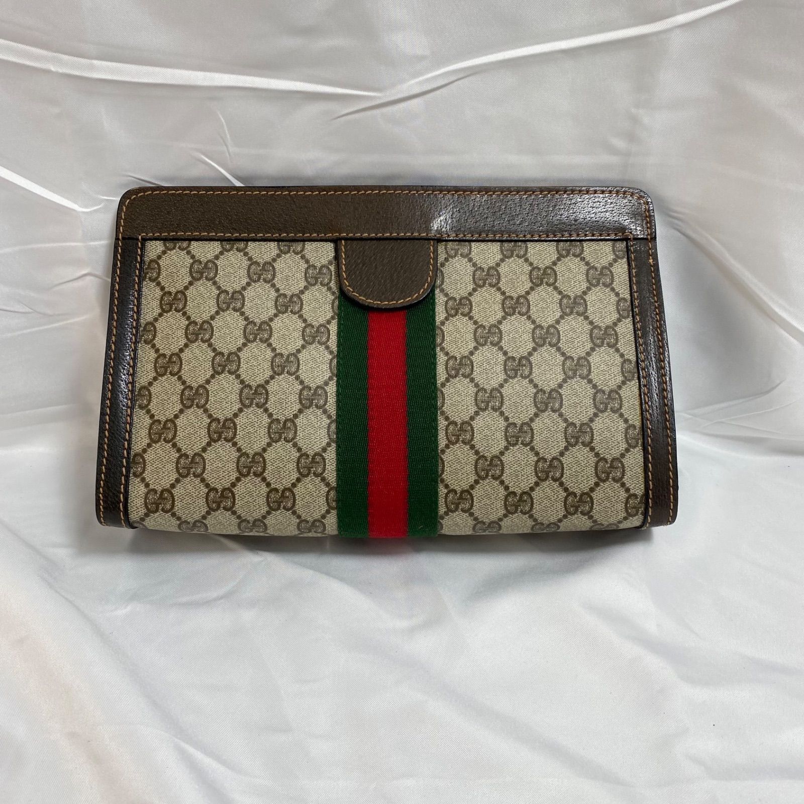GUCCI グッチ GGスプリーム シェリーライン クラッチバッグ セカンド 
