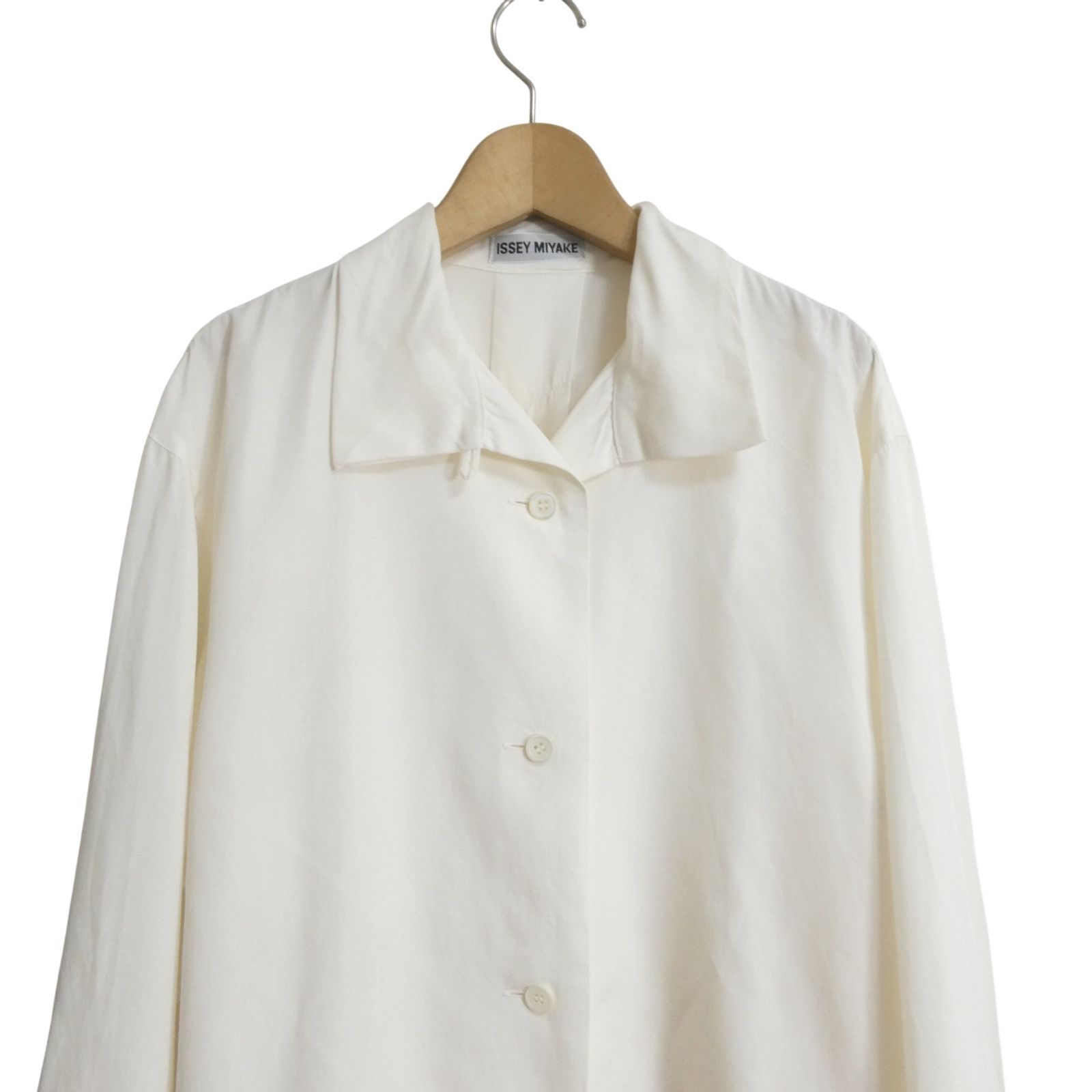 美品 ISSEY MIYAKE イッセイミヤケ シャツ ブラウス 変形カラー 長袖
