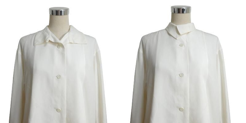 美品 ISSEY MIYAKE イッセイミヤケ シャツ ブラウス 変形カラー 長袖