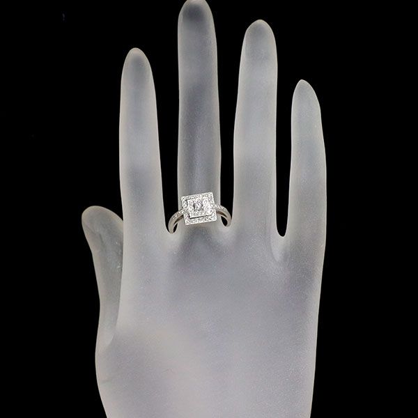 希少 Pt900 天然ピンクダイヤモンド リング 0.093ct LPP SI2 D0.28ct