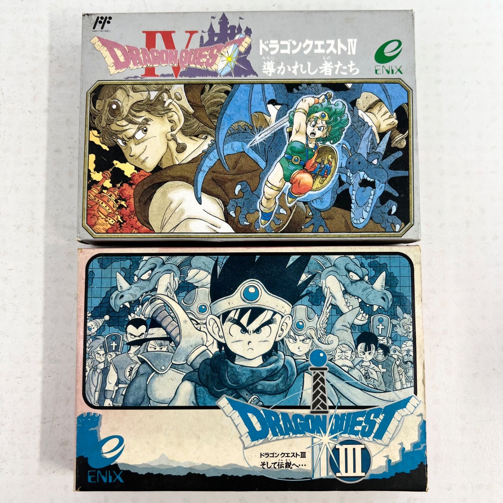 レトロ】ファミコンソフト ドラゴンクエストIII ドラゴンクエストⅣ 2