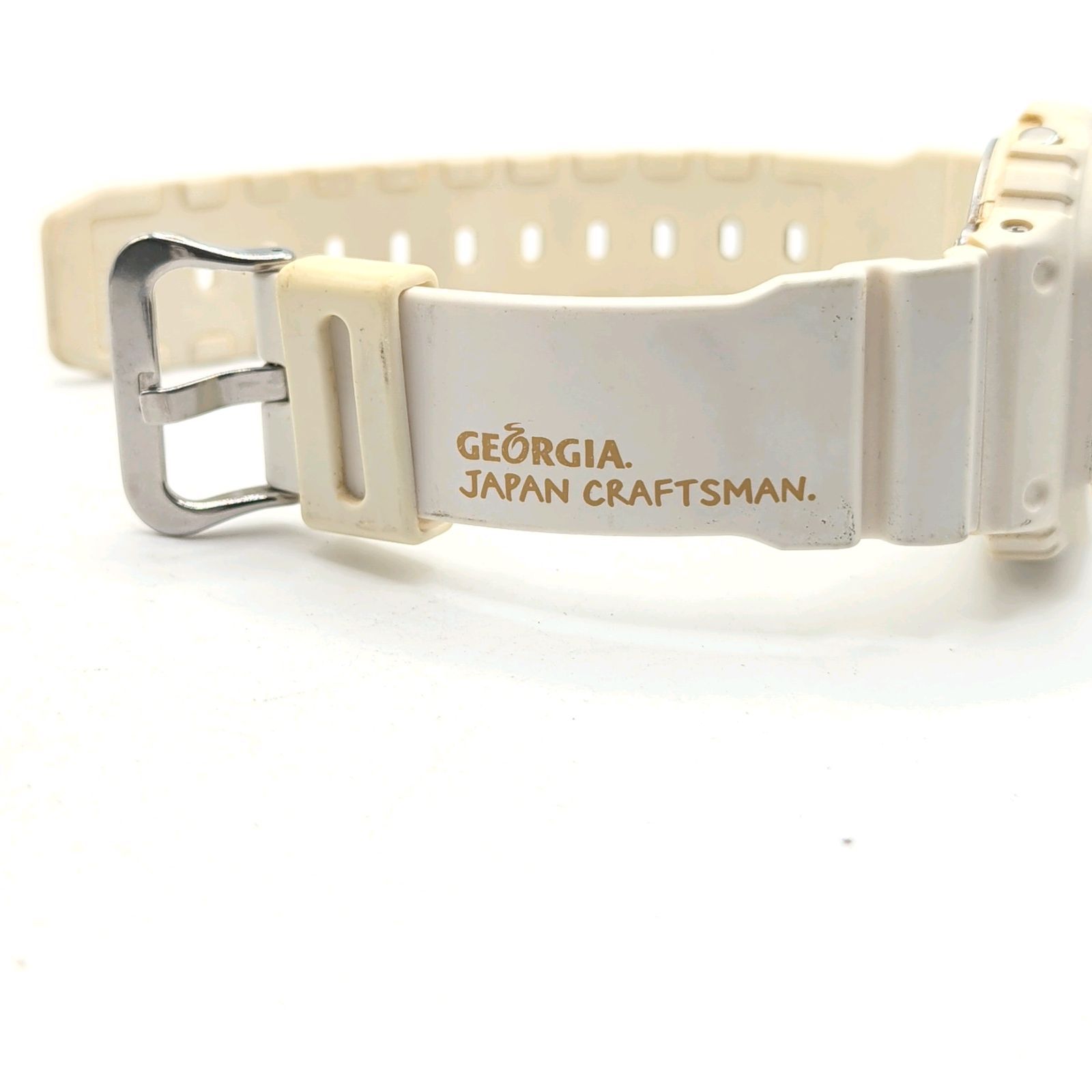 CASIO G-SHOCK GEOGIA Japan CRAFTMAN Watch White Quartz Date Square 