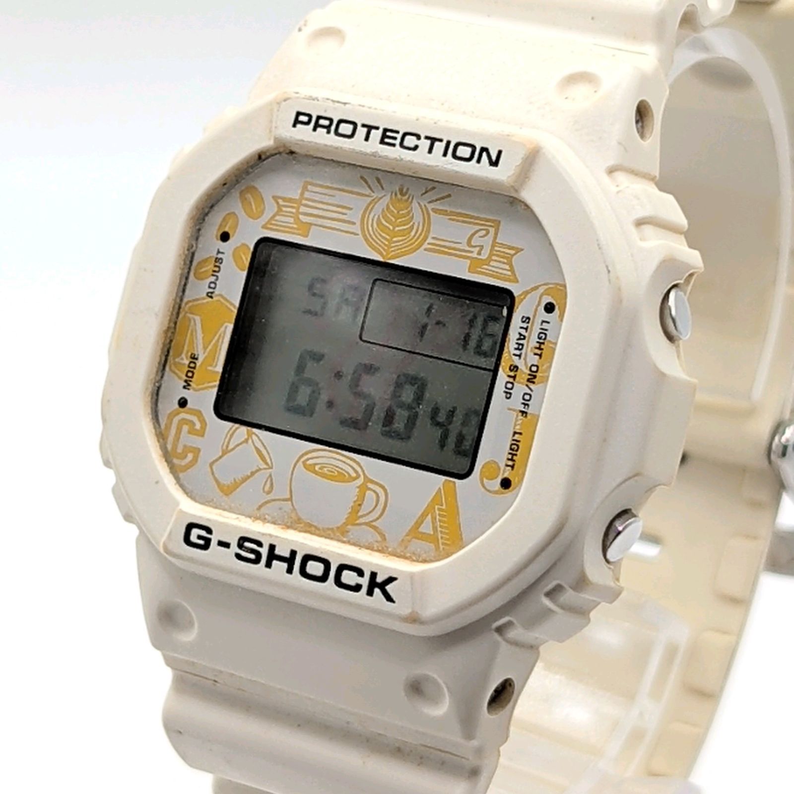 CASIO G-SHOCK GEOGIA Japan CRAFTMAN Watch White Quartz Date Square 