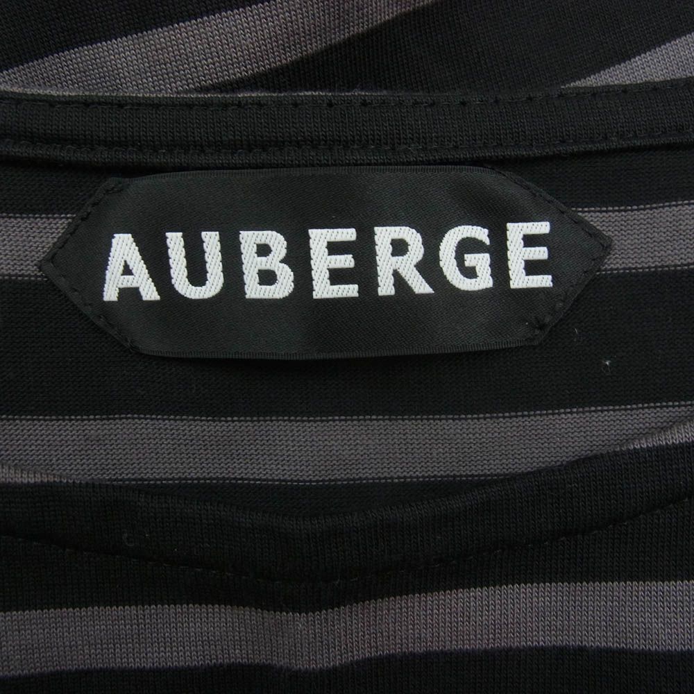 オウベルジュ AUBERGE COCO ボーダー カットソー ブラック系 グレー系