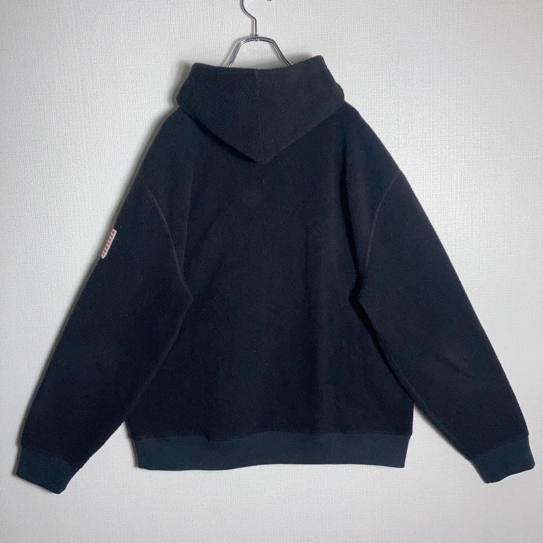 RALPH LAUREN プルオーバーパーカー フリース 刺繍 黒 XL POST JUNK 