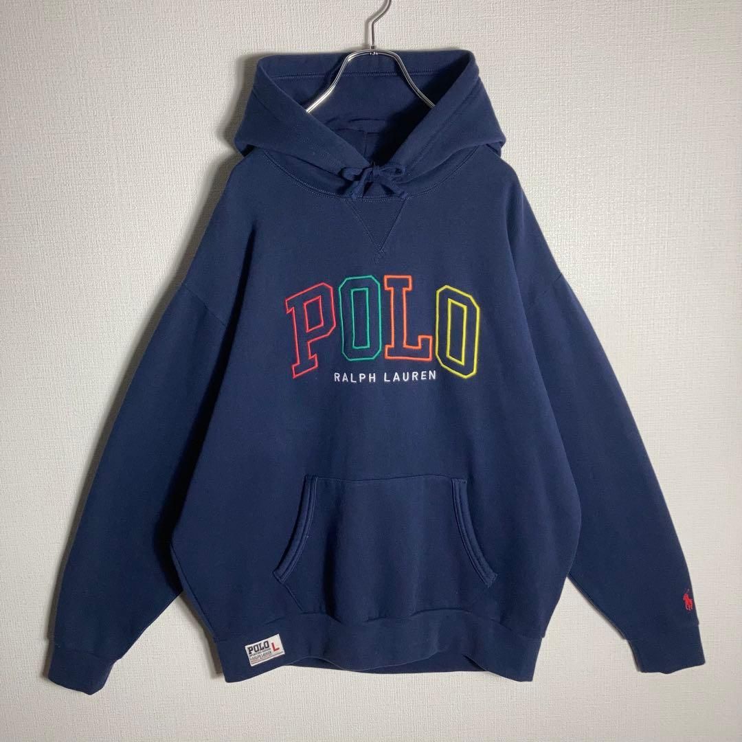 RALPH LAUREN プルオーバーパーカー 刺繍 ポニー 裏起毛 紺 L RALPH LAUREN プルオーバーパーカー 刺繍 ポニー 裏起毛 紺 L - メルカリ