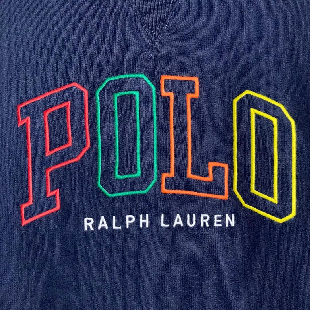 RALPH LAUREN プルオーバーパーカー 刺繍 ポニー 裏起毛 紺 L - メルカリ