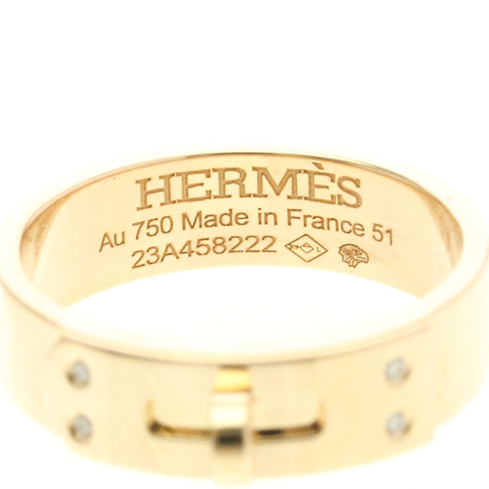 エルメス(Hermes) ケリー リング 4P ダイヤモンド K18ピンクゴールド