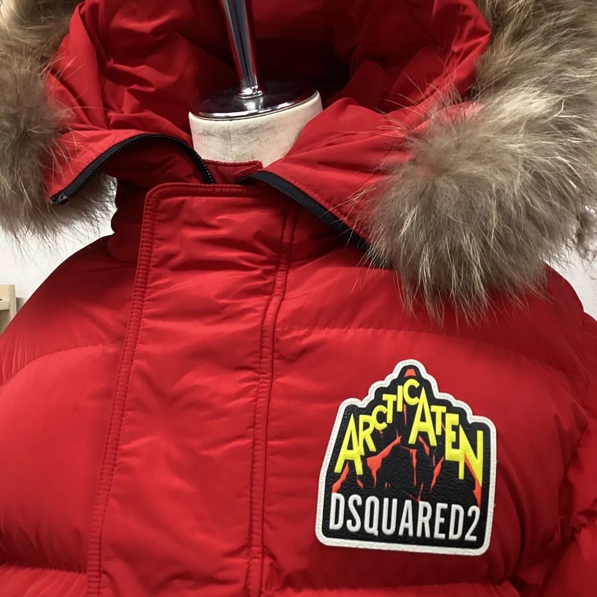 DSQUARED 2 ディースクエアード ダウン ラクーンファー サイズ46