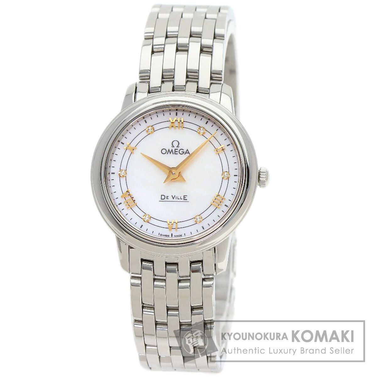 OMEGA オメガ 424.10.27.60.55.001 デビル プレステージ 6P ダイヤモンド 腕時計 SS SS レディース [中古] OMEGA - OMEGA オメガ 424.10.27.60.55.001 デビル プレステージ 6P