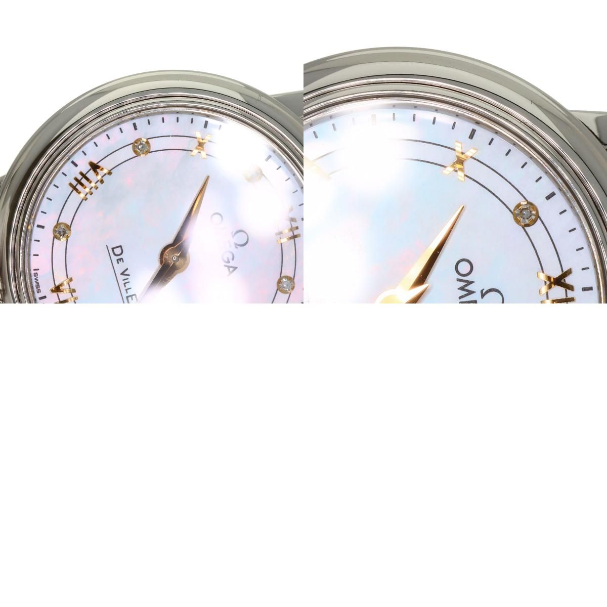 OMEGA オメガ 424.10.27.60.55.001 デビル プレステージ 6P ダイヤモンド 腕時計 SS SS レディース [中古] OMEGA - OMEGA オメガ 424.10.27.60.55.001 デビル プレステージ 6P