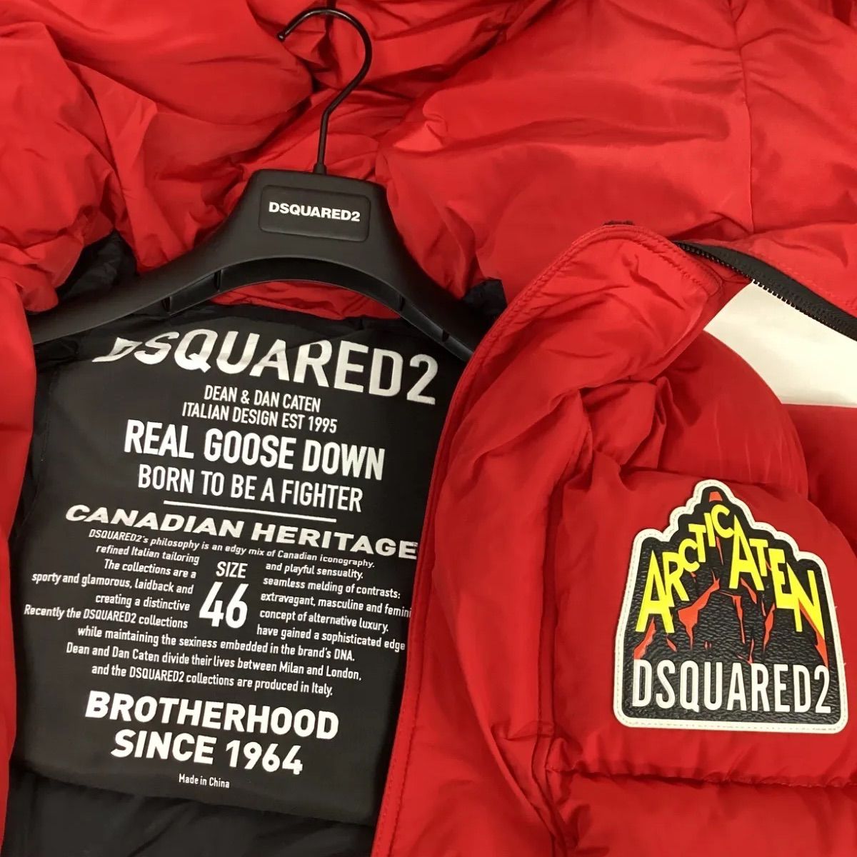 DSQUARED 2 ディースクエアード ダウン ラクーンファー サイズ46 