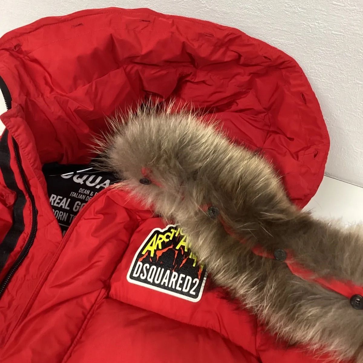 DSQUARED 2 ディースクエアード ダウン ラクーンファー サイズ46