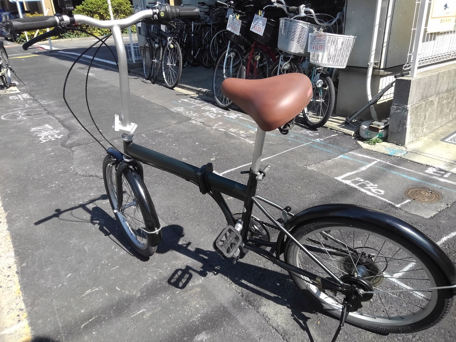 中古自転車３９８７　折り畳み自転車　２０インチ　６段ギヤ　ワイヤー錠　ライトは付属していません 中古自転車3987 折り畳み自転車 20インチ 6段ギヤ ワイヤー錠