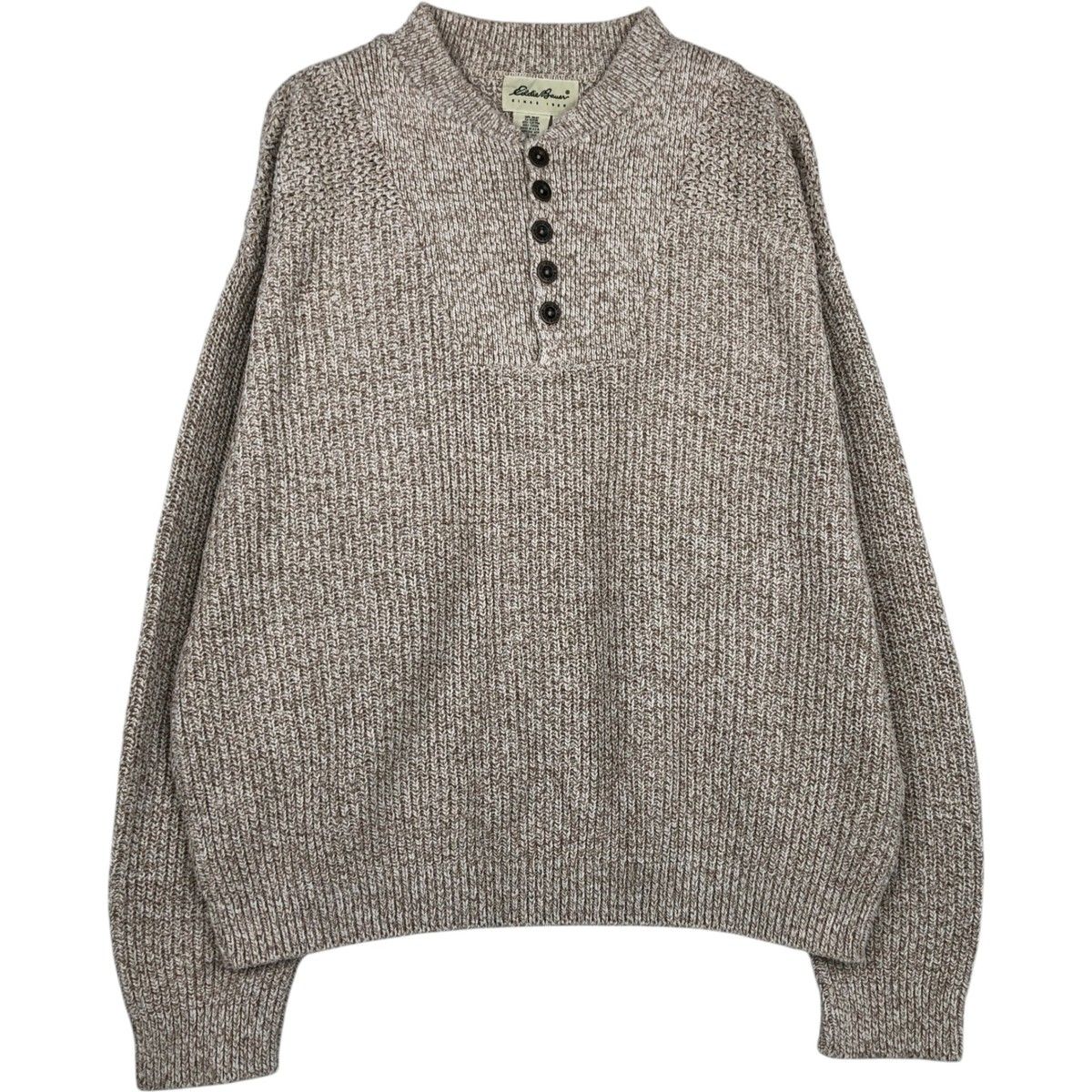 古着 90年代 エディーバウアー Eddie Bauer リブ編み ヘンリーネック コットンニットセーター USA製 メンズL相当 ヴィンテージ/eaa619707 古着 90年代 エディーバウアー Eddie Bauer リブ編み ヘンリーネック
