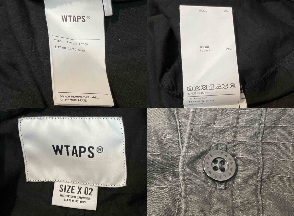 WTAPS ダブルタップス EX44 COLECTION 長袖シャツ フード付き ブラック