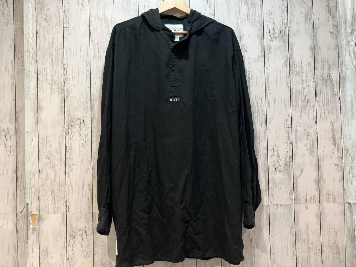 WTAPS ダブルタップス EX44 COLECTION 長袖シャツ フード付き ブラック
