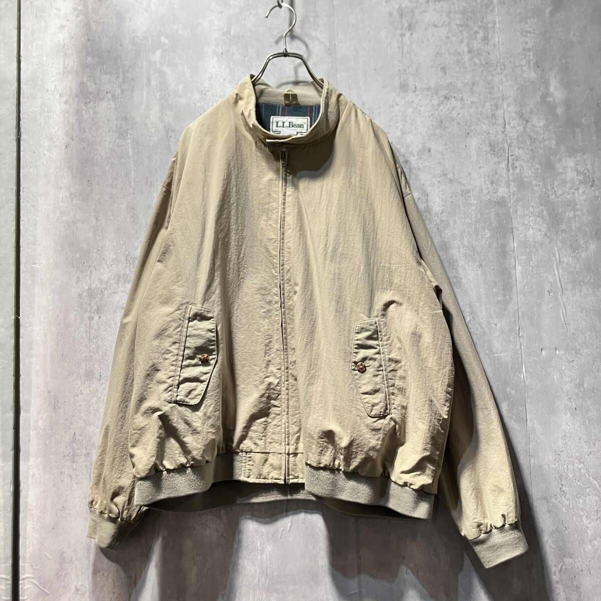 90s L.L.Bean ジャケット スイングトップブルゾン サイズXL ベージュ 