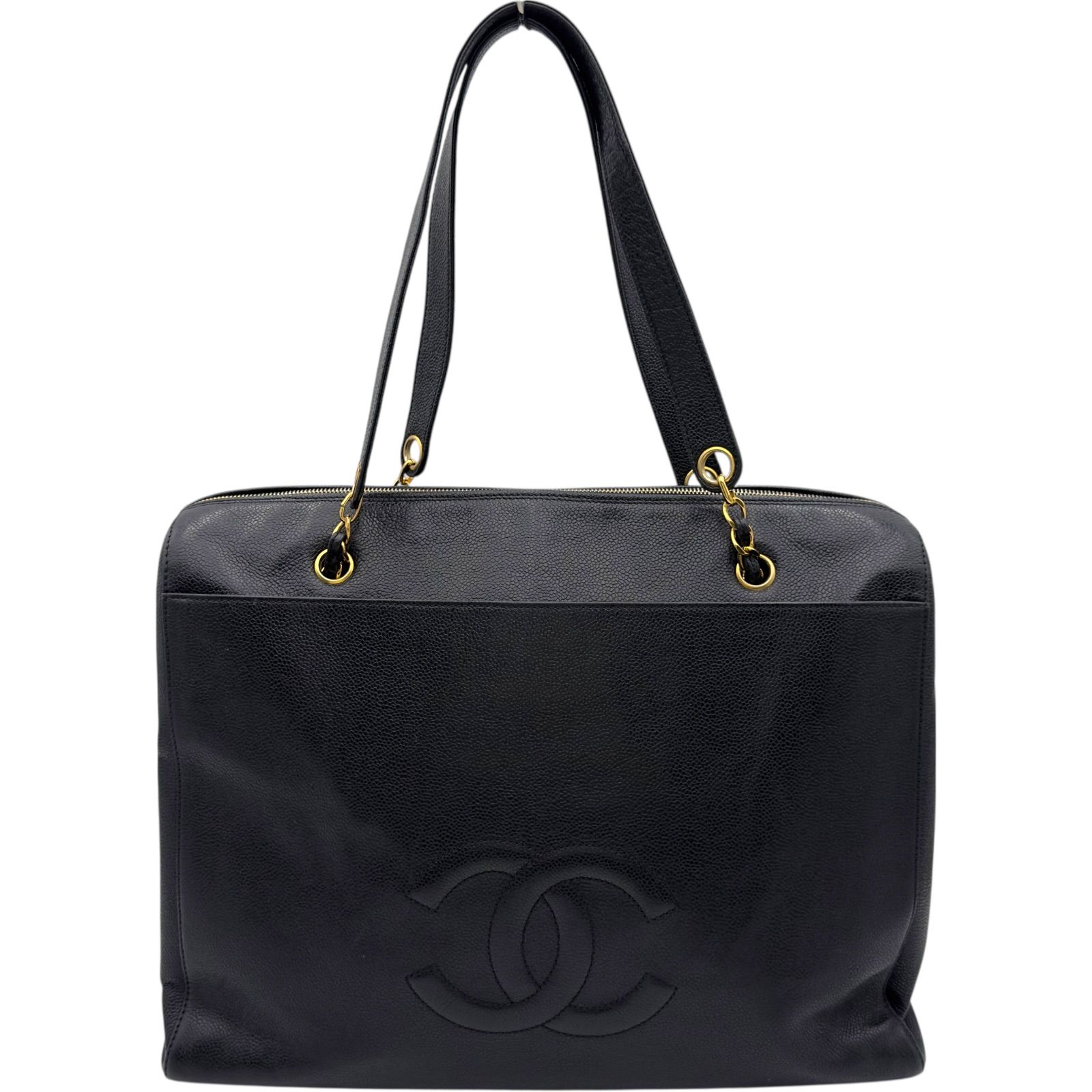 シャネル CHANEL デカココマークチェーントート ブラック シャネル CHANEL デカココマークチェーントート ブラック