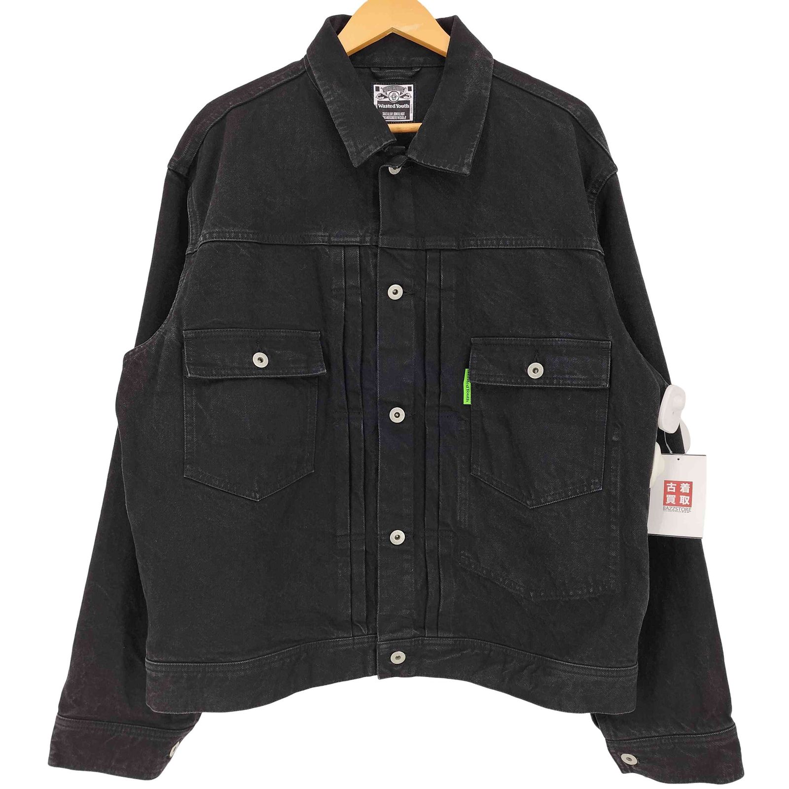 ウェイステッドユース WASTED YOUTH 24aw BLACK DENIM JACKET メンズ