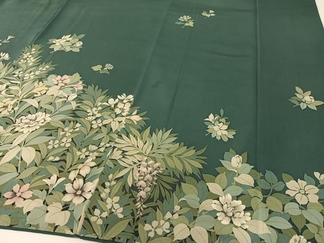 平和屋着物○訪問着 手描き 草花文 正絹 逸品 CABD8218vp 【公式通販】