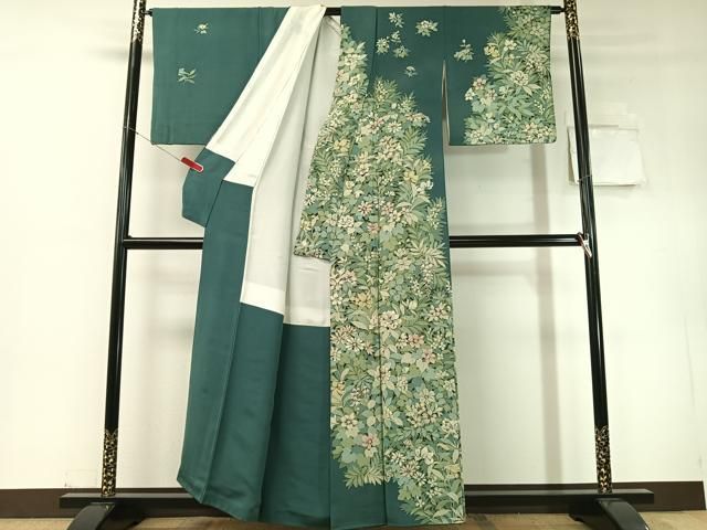 平和屋着物●訪問着　手描き　草花文　正絹　逸品　CABD8218vp 平和屋着物○訪問着 手描き 草花文 正絹 逸品 CABD8218vp 【公式通販】