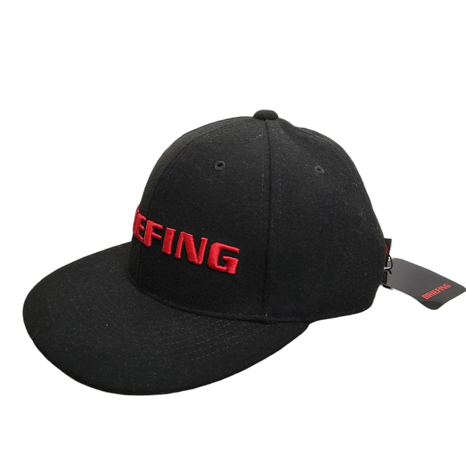 BRIEFING GOLF ブリーフィングゴルフ LOGO FLAG CAP ロゴ フラッグ刺繡 キャップ BRG213M91-010-001 F ブラック メンズ