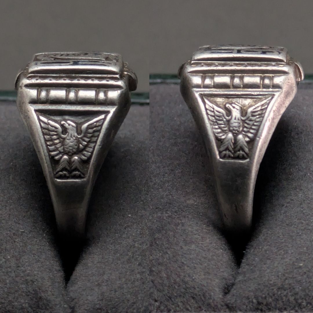 BALFOUR Sterling Silver 1970年 イーグル カレッジリング 17号 メンズ