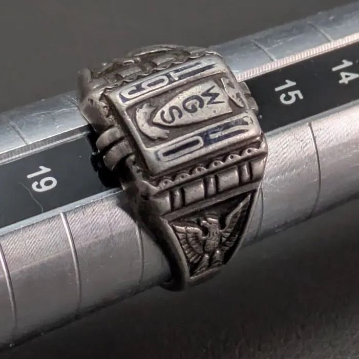BALFOUR Sterling Silver 1970年 イーグル カレッジリング 17号 メンズ 