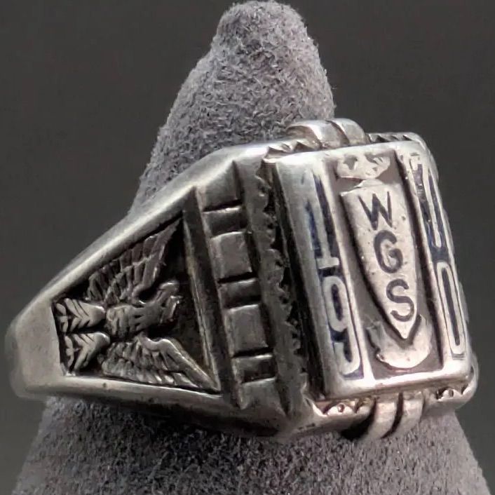 BALFOUR Sterling Silver 1970年 イーグル カレッジリング 17号 メンズ