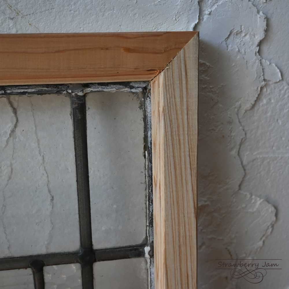  L3710-46 英国アンティーク ステンドグラス 透明 窓枠 建材 インテリア DIY 小屋 ステンド イギリス ディスプレイ小物 置物 インテリア小物