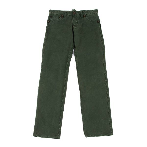 ディースクエアードDSQUARED2 コットンスタッズデザインパンツ 緑44