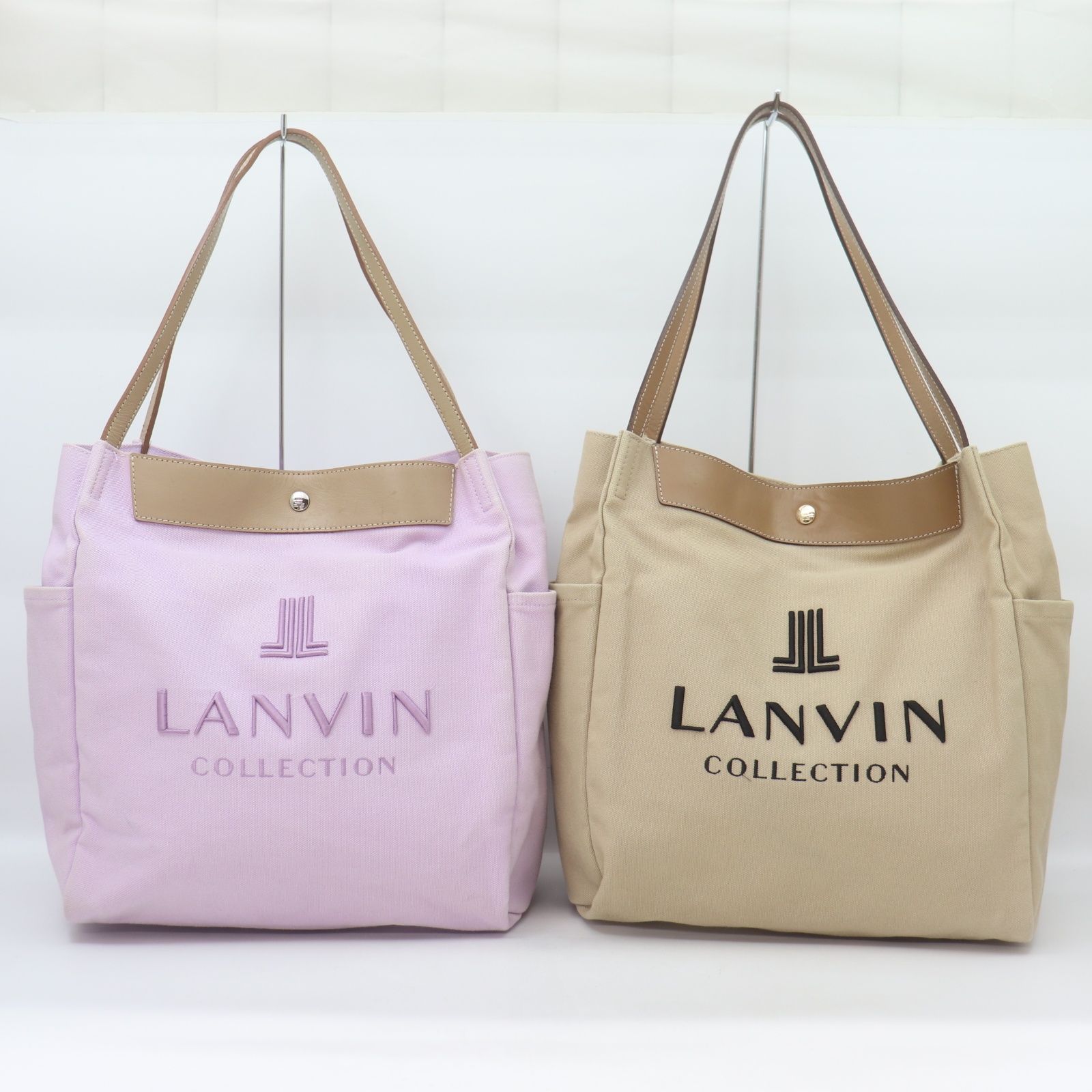 ITD9L60U6DFW LANVIN ランバン トートバッグ2点おまとめ ラベンダー