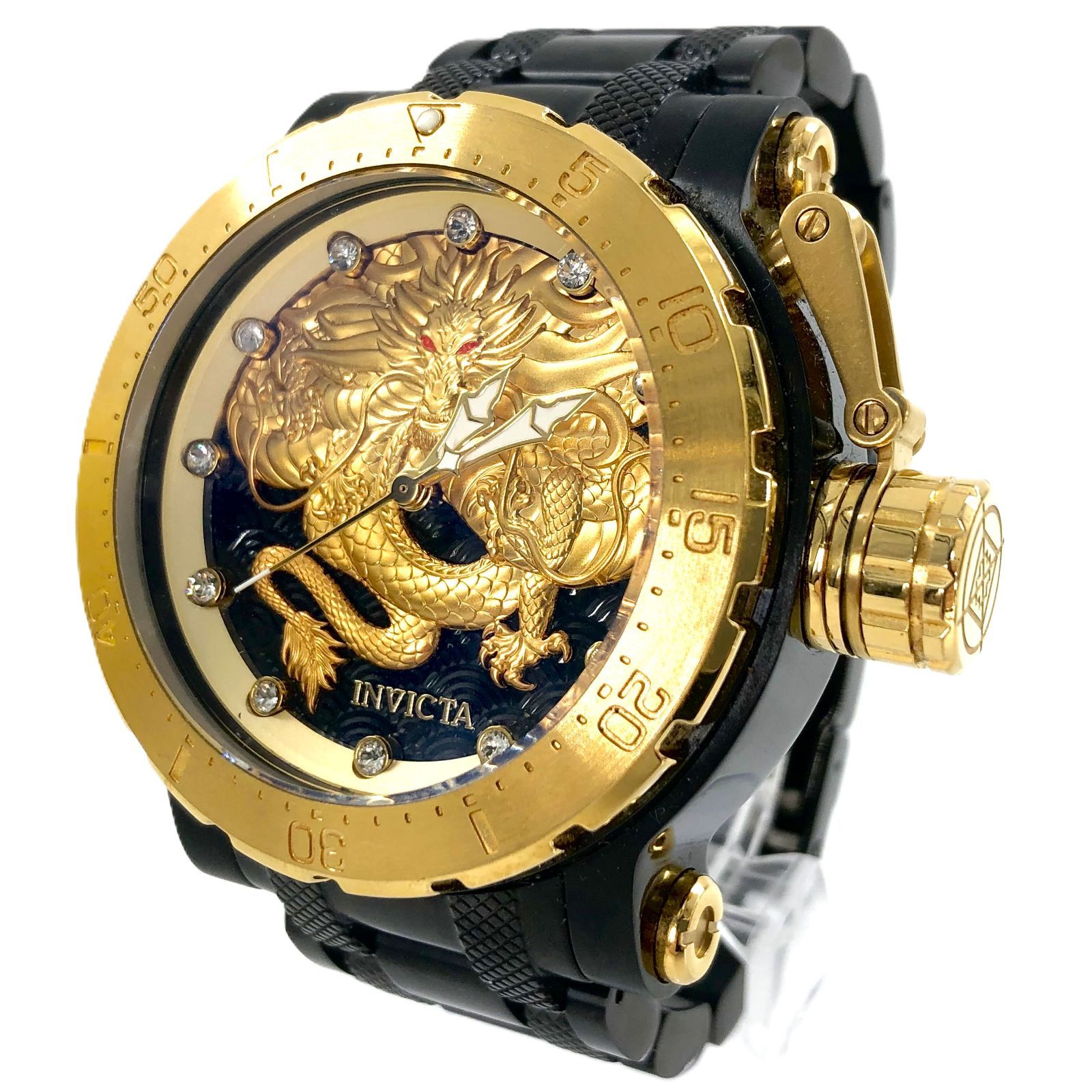 Invicta インビクタ SS/AT ドラゴン 26513 ゴールド文字盤 メンズ 