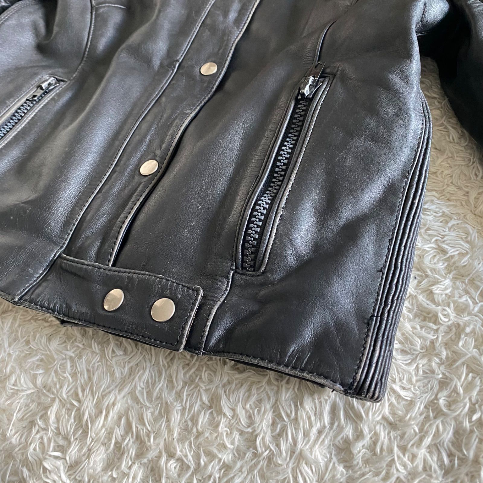 70〜80s vintage ECHTES LEDER レザージャケット ライダースジャケット