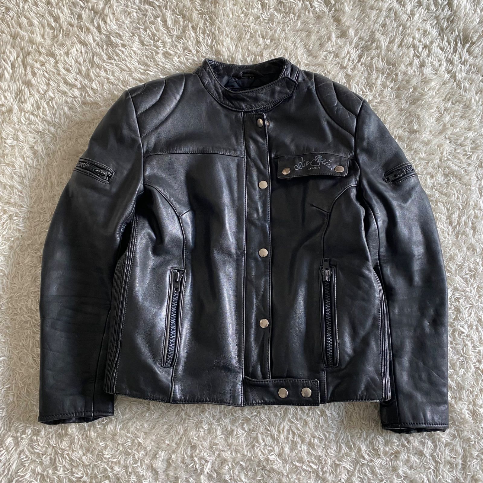 70〜80s vintage ECHTES LEDER レザージャケット ライダースジャケット 