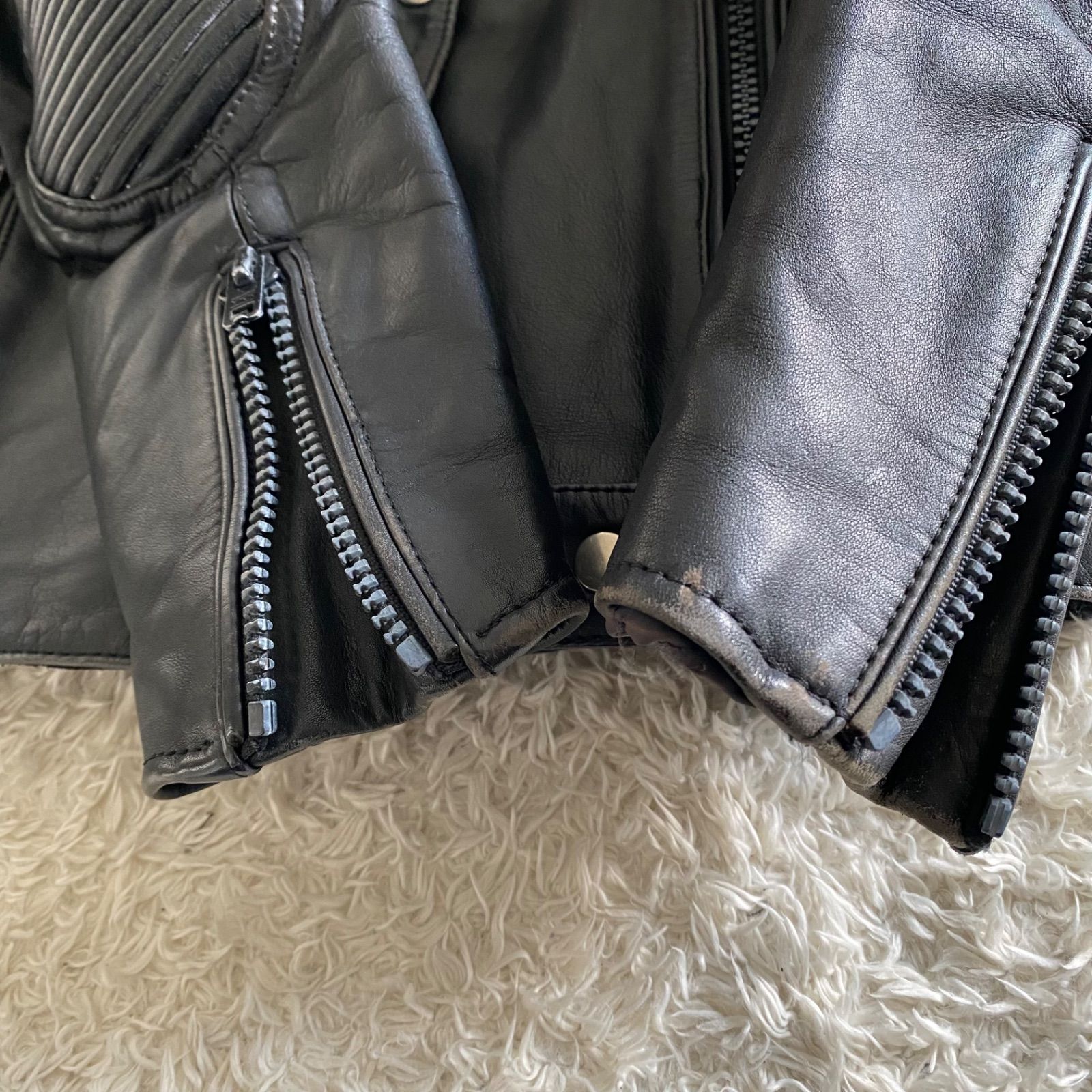 70〜80s vintage ECHTES LEDER レザージャケット ライダースジャケット