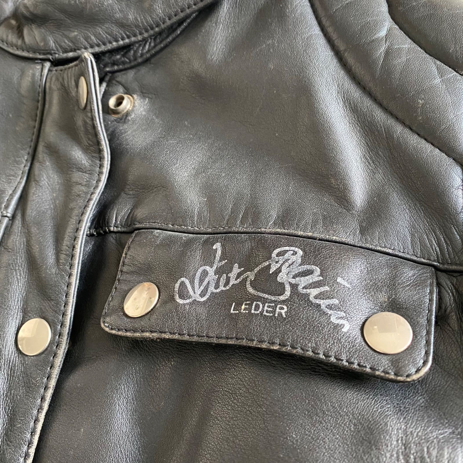 70〜80s vintage ECHTES LEDER レザージャケット ライダースジャケット