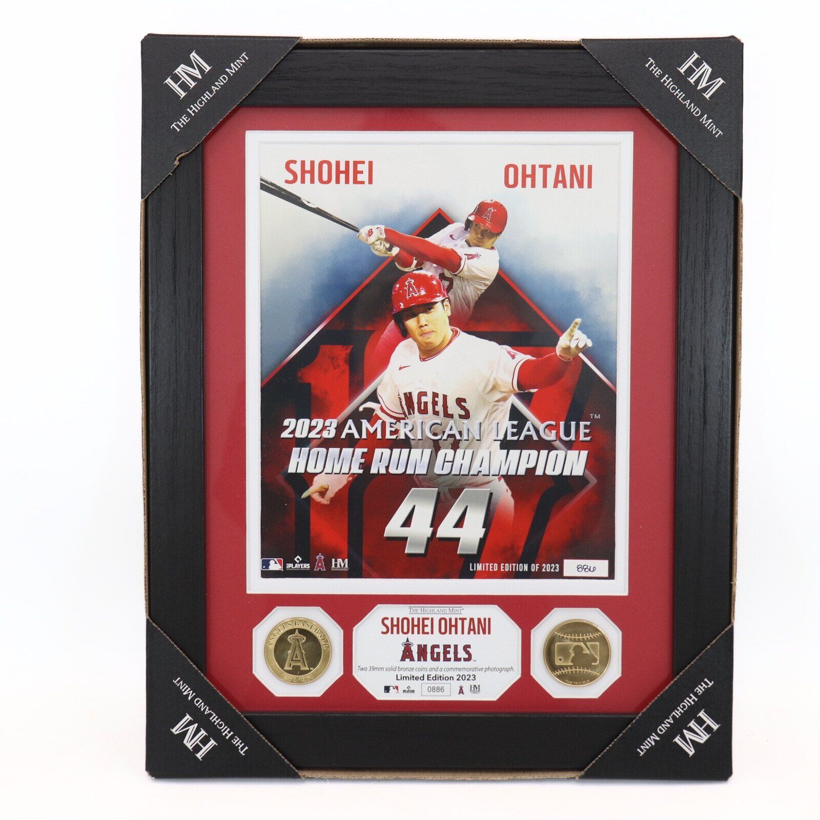 大谷翔平 ロサンゼルス・エンゼルス 2023 AL HR王 獲得記念 ダブル